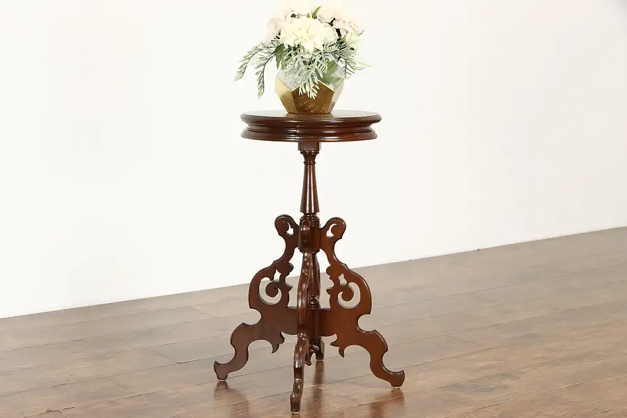 Main image of Victorian Antique Walnut Table, Plant Stand or Sculpture Pedestal