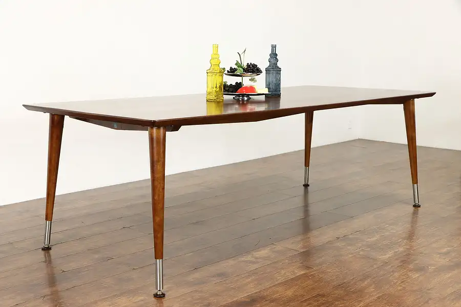 Main image of Birch Midcentury Modern Dining, Library, Conference Table, Sjöström, 90"