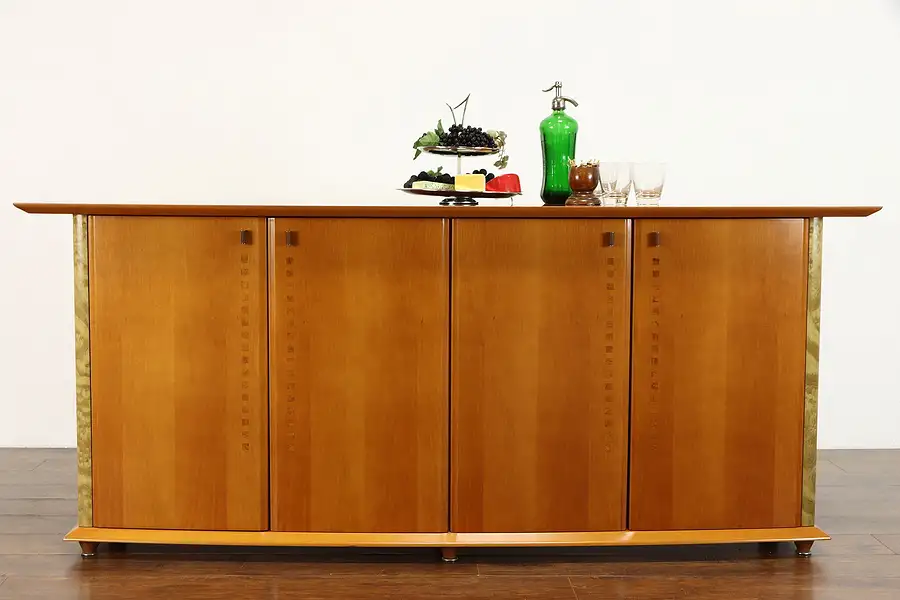 Main image of Modern Italian Sideboard, Credenza, Buffet, Walnut & Elm Burl, Miniform