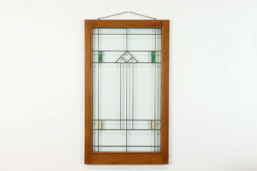 Main image of Craftsman Antique Architectural Salvage Leaded Stained Glass Window