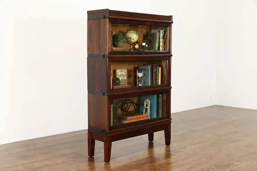 Main image of Arts & Crafts Mission Antique 3 Stack Lawyer, Office Bookcase, Macey