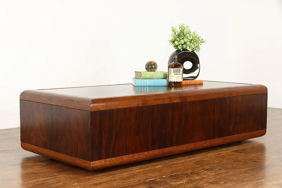 Main image of Midcentury Modern Rosewood & Oak Coffee Table, Dunbar