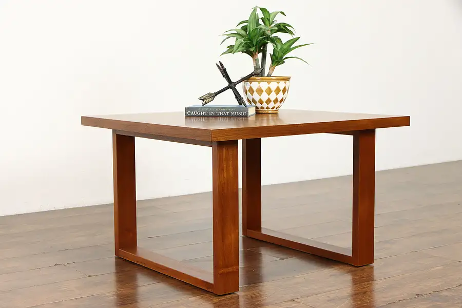 Main image of Midcentury Modern Vintage Coffee Table with Chess Board Pattern, Cado