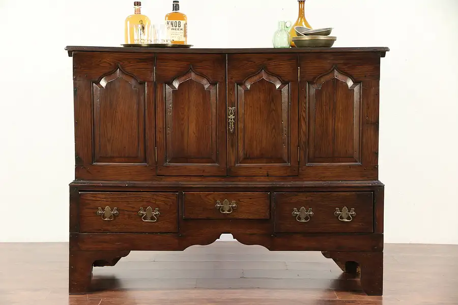 Main image of Oak Antique 1790 Sideboard, Server or TV Console Cabinet