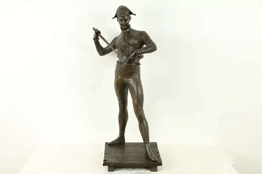 Main image of Cavalier, Antique French Bronze Sculpture, Signed Paul Dubois