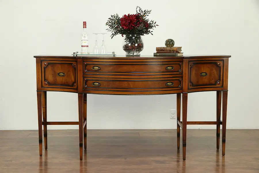 Main image of Traditional Georgian Vintage Banded Mahogany Sideboard or Server, Orinoco