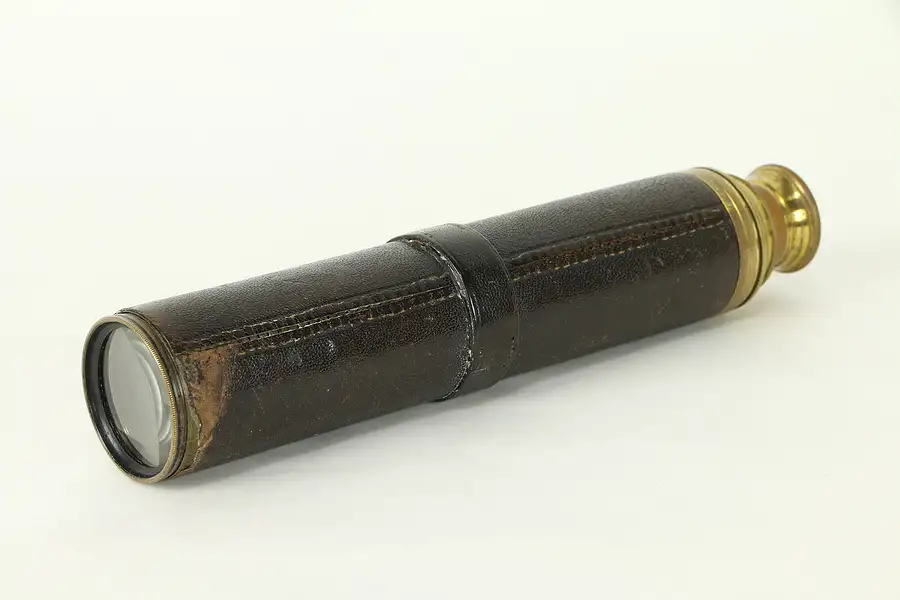 Main image of Telescope Antique Extending Brass & Leather #4