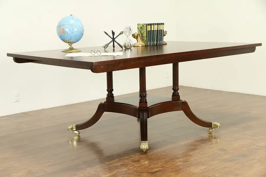 Main image of Cherry Traditional Vintage Conference or Dining Table, Signed Harden B