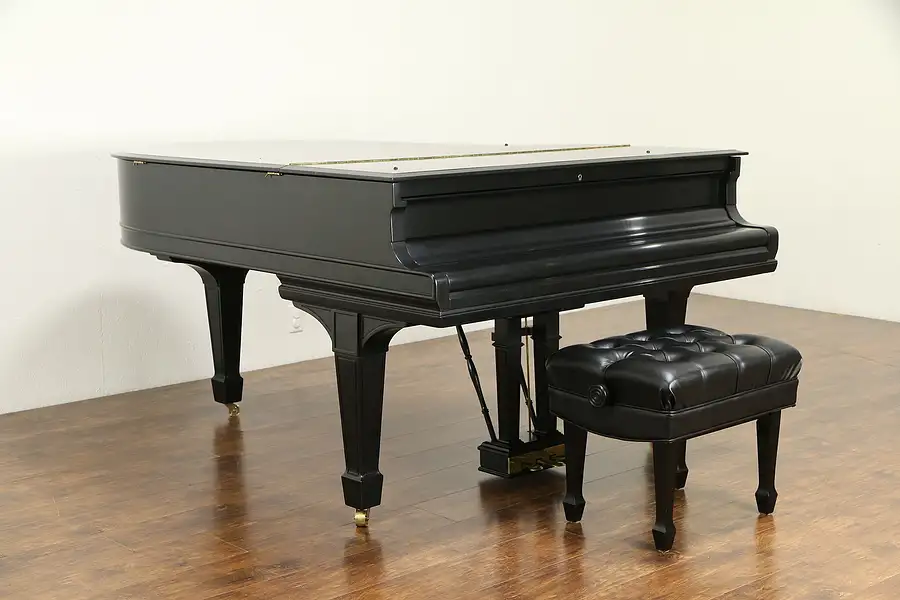 Main image of Steinway Model O Antique Ebony 71" Grand Piano, Rebuilt Recently, Bench