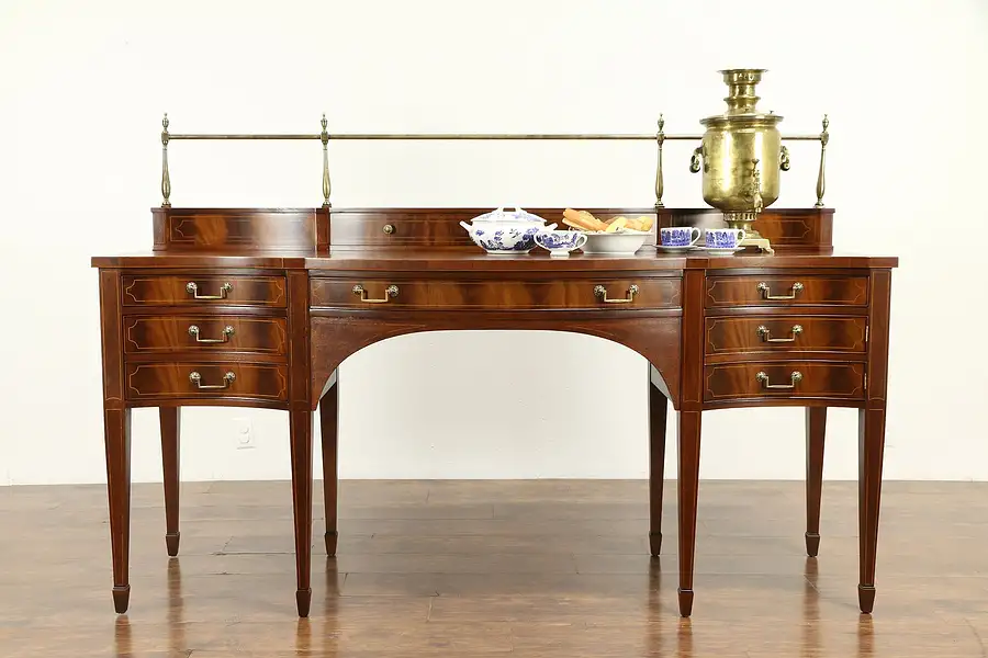 Main image of Georgian Vintage Mahogany Sideboard, Server or Buffet, Signed Baker