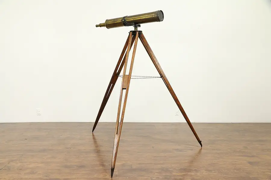 Main image of Brass Antique 1900 Astronomical Telescope & Tripod Stand