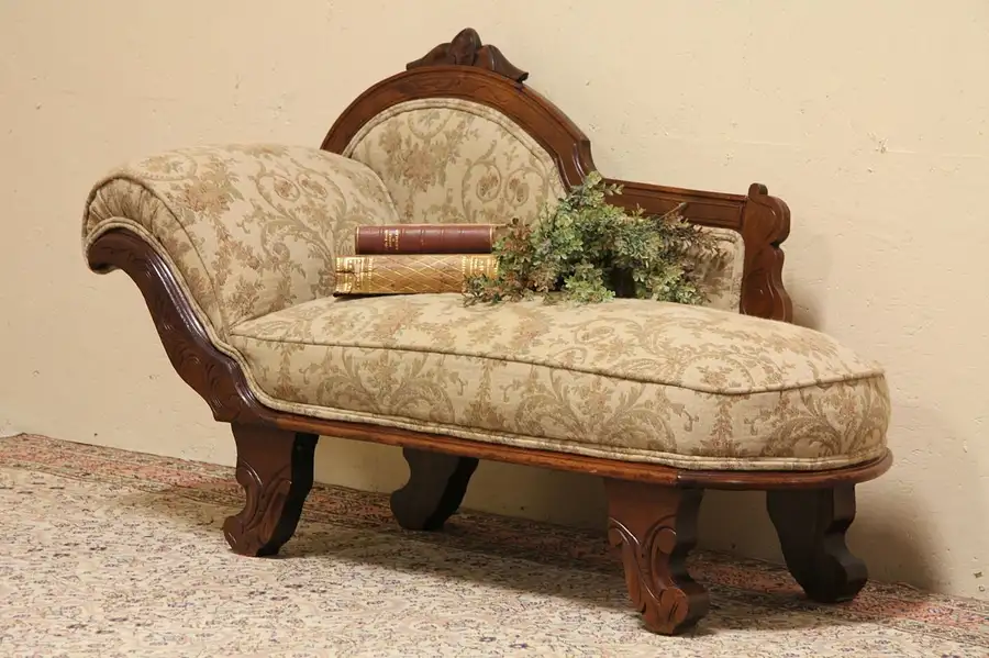 Main image of Victorian Child's Fainting Couch or Chaise Lounge