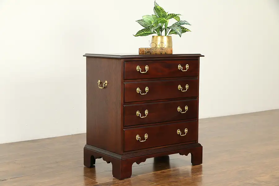 Main image of Traditional Mahogany Small Chest, Nightstand or End Table, Knob Creek