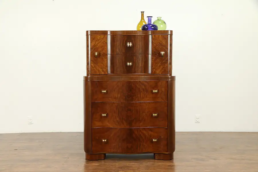 Main image of Midcentury Modern Vintage Walnut Chest or Dresser