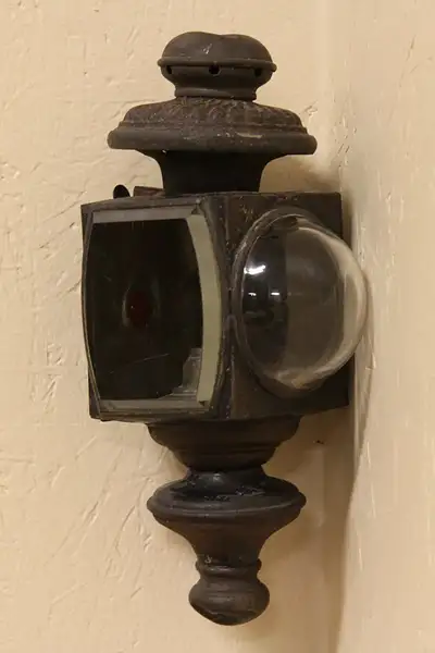 Main image of Carriage Lantern, Red & Convex Lenses 1890's