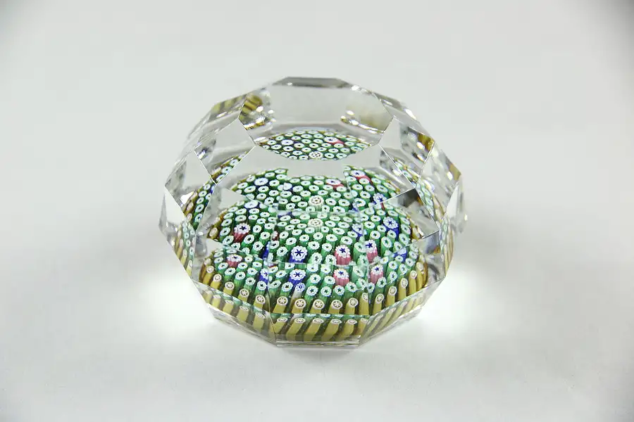 Main image of Whitefriars Millefiore Faceted Paperweight