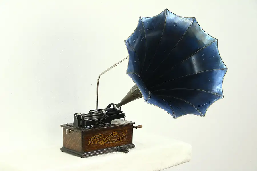 Main image of Edison Table Top Victrola with Horn