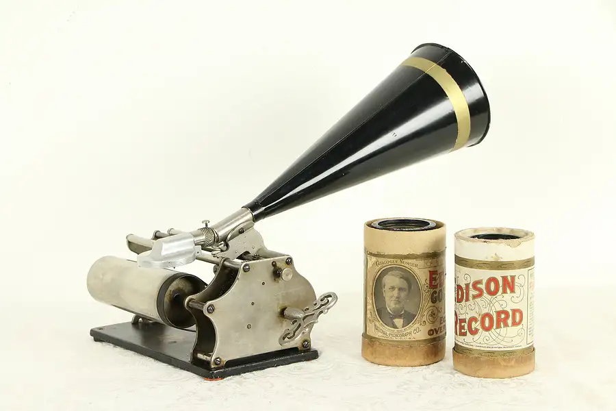 Main image of Graphophone Columbia Antique Cylinder Phonograph Record Player