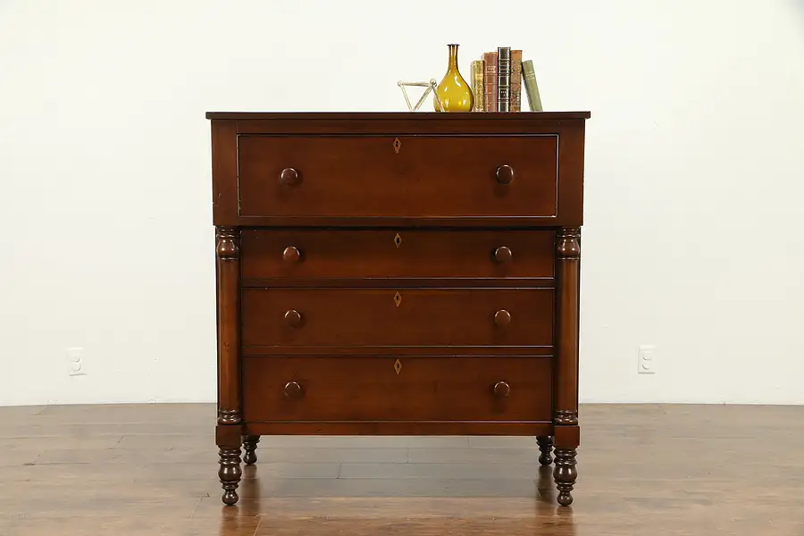 Main image of Empire Period Antique 1825 Cherry Chest or Dresser, Ohio