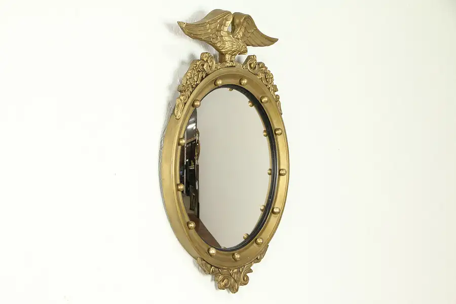 Main image of Federal Style Convex Wall Mirror with Eagle