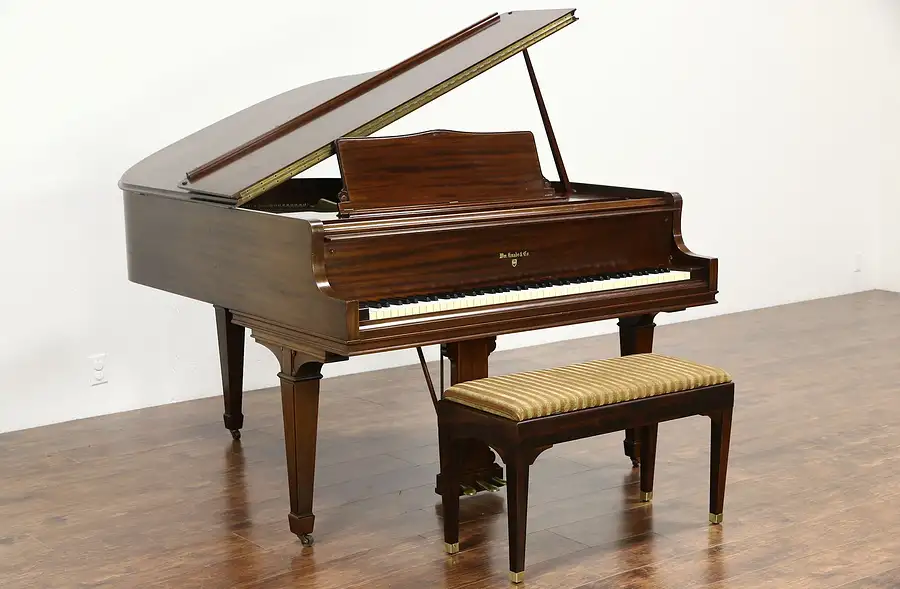 Main image of Knabe Signed 1947 Mahogany 61" Grand Piano & Bench