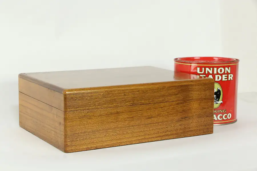 Main image of Tobacco or Cigar Walnut Vintage Humidor Box