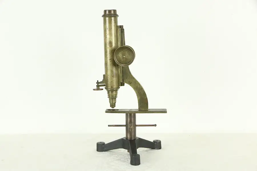 Main image of Victorian Antique Brass Microscope