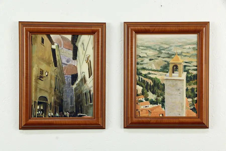 Main image of Pair of Paintings, Florence, Italy Cathedral & Bell Tower "Cramblit"