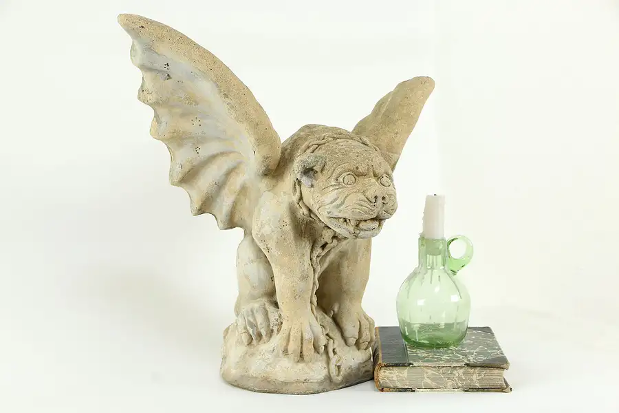 Main image of Gargoyle Cast Concrete Garden Ornament Sculpture WEBO