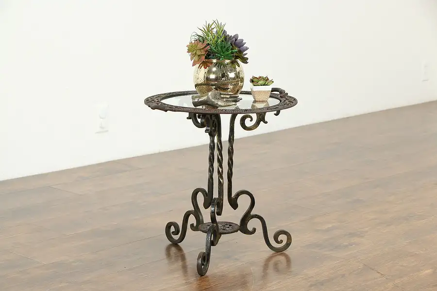 Main image of Cast Iron Antique Chairside Table, Plant or Sculpture Stand