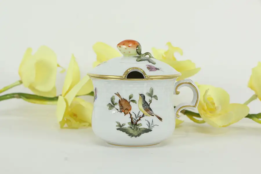 Main image of Herend Rothschild Covered Cup with a Strawberry on the Top