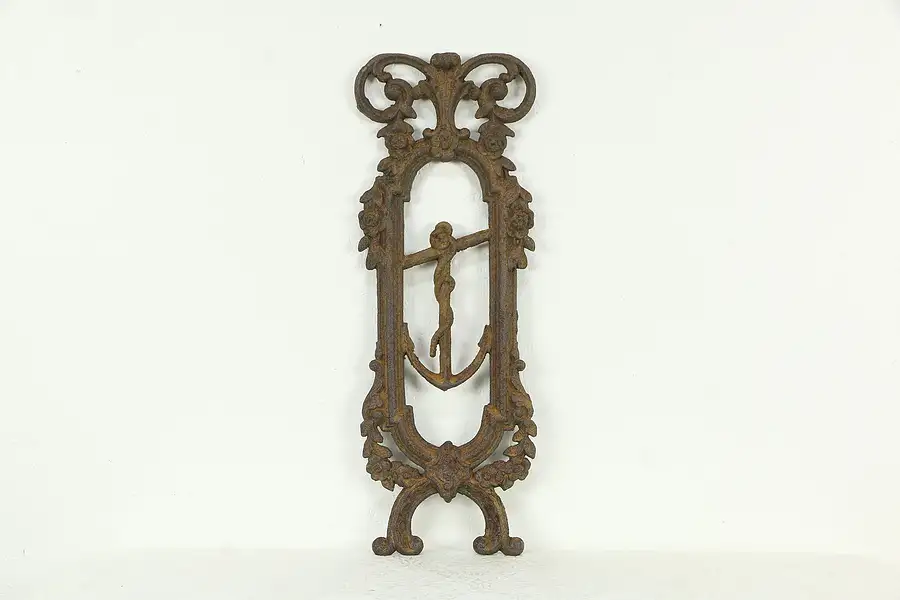 Main image of Victorian Antique Cast Iron Ship Anchor Architectural Salvage Panel