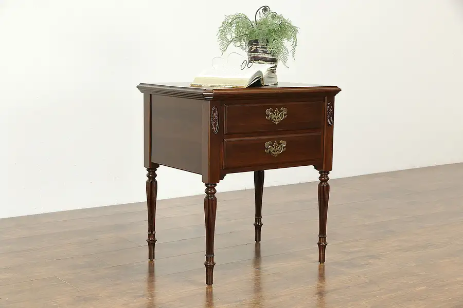 Main image of Cherry Traditional Vintage Lamp Table or Nightstand, Ethan Allen