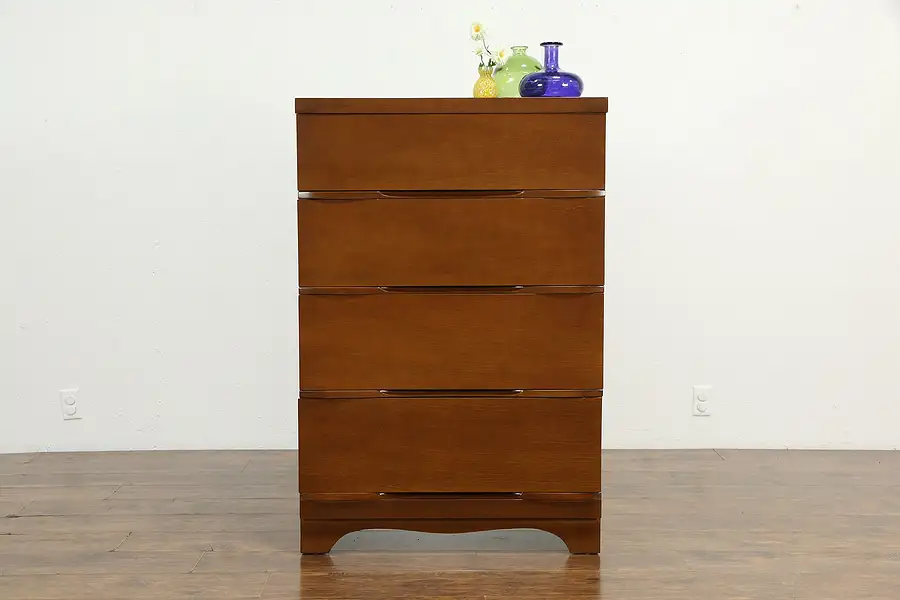 Main image of Midcentury Modern Oak 1960 Vintage Chest or Dresser