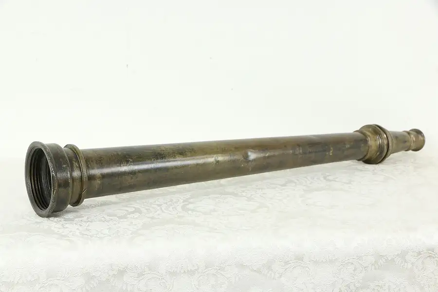 Main image of Elkhart Brass Antique 30" Fire Hose Nozzle, April 1913