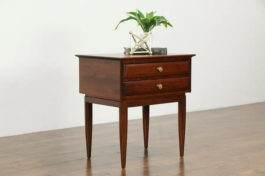 Main image of Midcentury Modern 1960 Vintage Cherry Nightstand or End Table, Willett