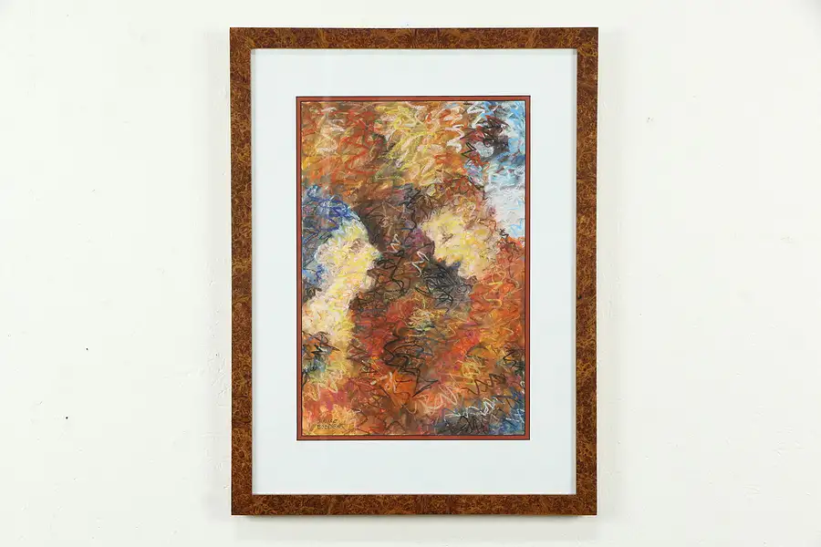 Main image of Autumn Encounter Original Oil Pastel Picture, Bruce Bodden 26"