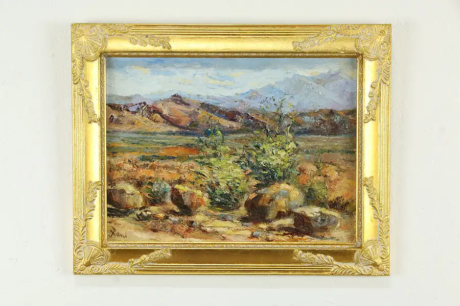 Main image of Morongo Valley Scene, Original Oil Painting, J. Xani, 19.5"