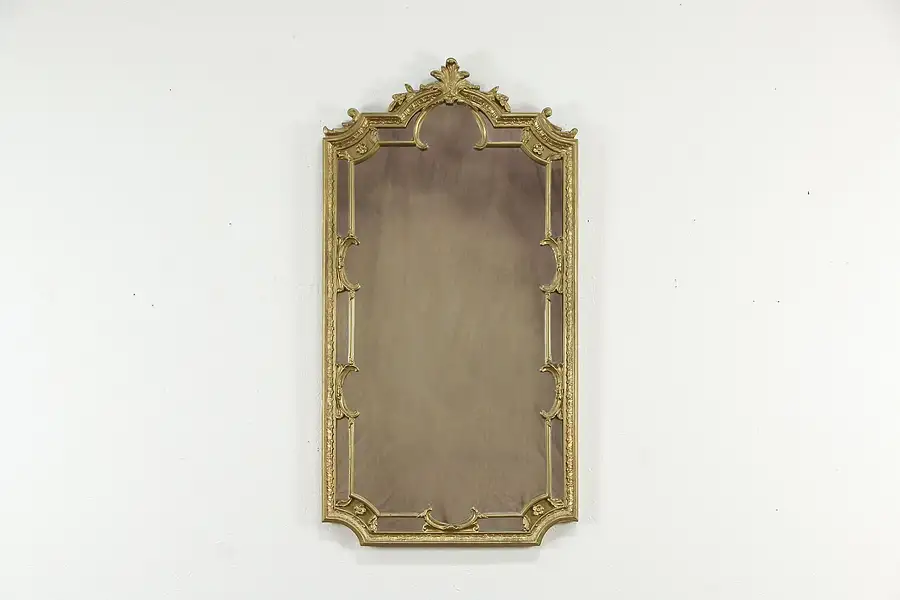 Main image of Baroque Design Vintage Hall Mirror, Gold Pierced Frame