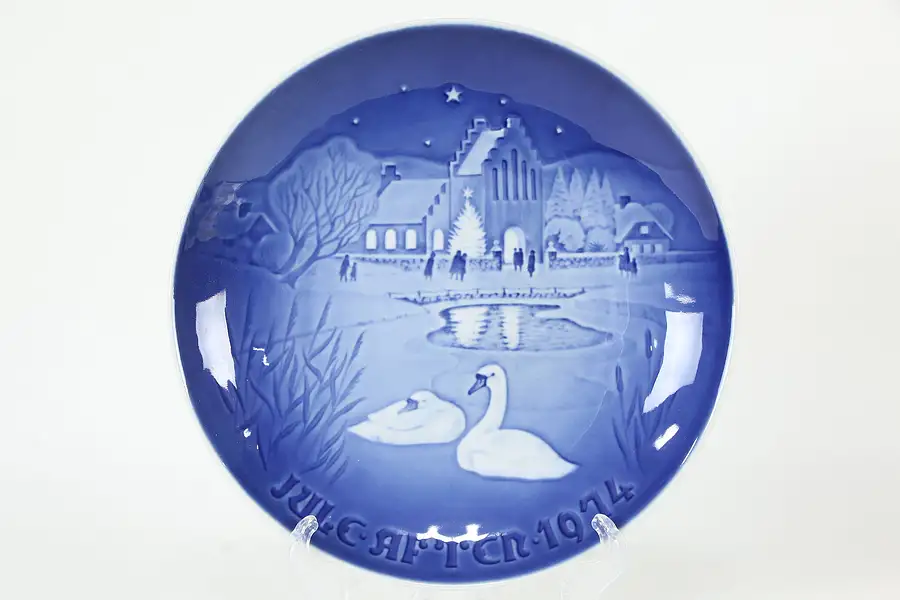 Main image of Bing and Grondahl Christmas Plate, Christmas in the Village, 1974