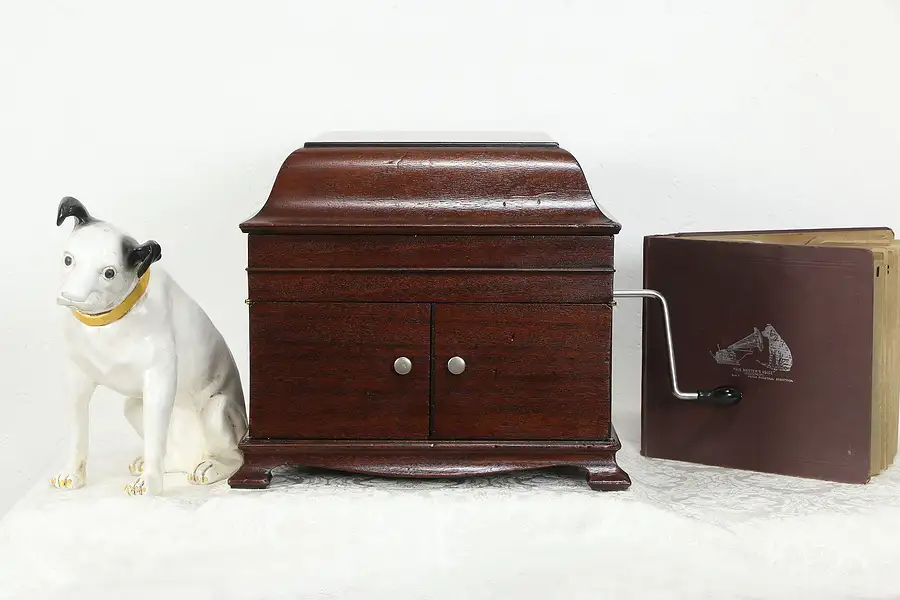 Main image of Victor Antique Mahogany Table Top Model VVIX Victrola Phonograph