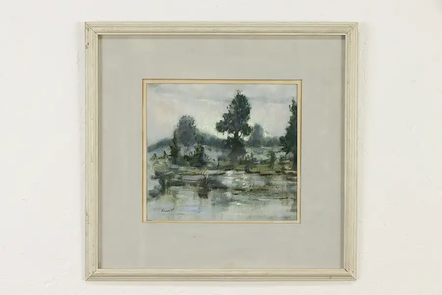 Main image of Landscape Original Watercolor Painting, Kenmore 1965 18 1/2"