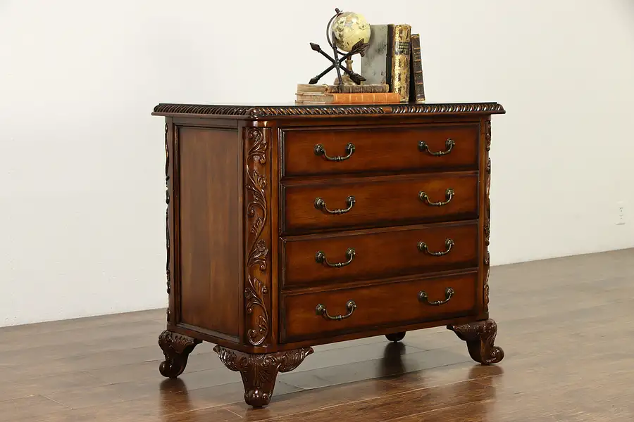 Main image of Traditional Carved Office Lateral File Cabinet, Seven Seas by Hooker