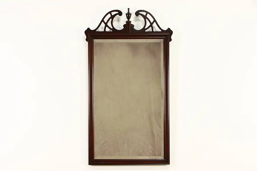 Main image of Traditional Cherry Vintage Vintage Beveled Mirror, Chippendale by Drexel