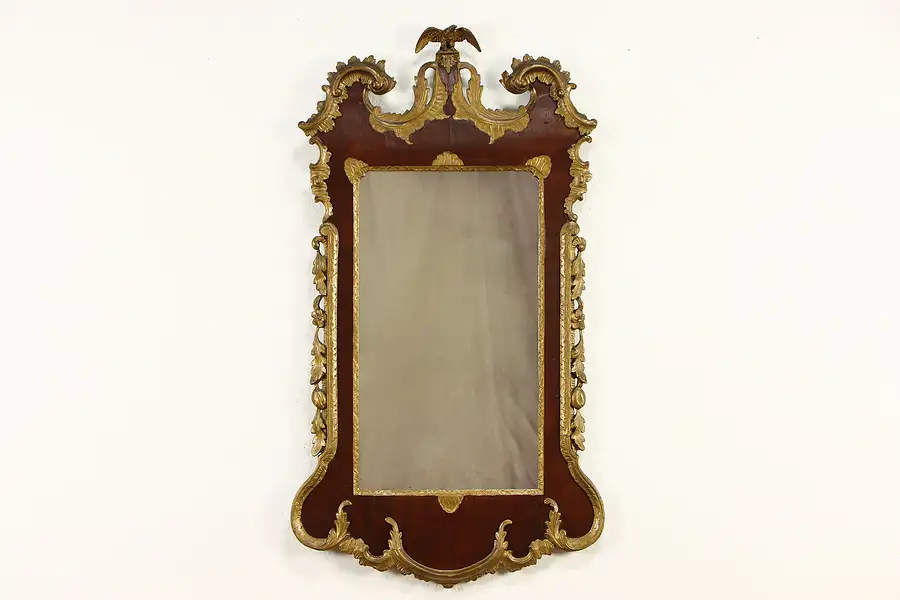 Main image of Georgian Federal Design Antique 1870 Centennial Mirror, Gold Eagle