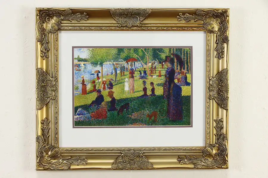 Main image of Sunday on the Grande Jatte Giclee Art Print after Seurat, Framed 25 1/2"