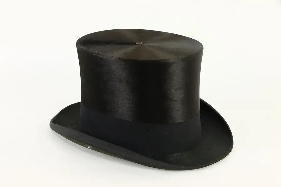 Main image of Beaver Silk Antique Late 1800's Top Hat, signed Young Bros., New York