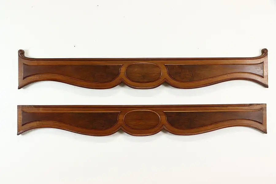 Main image of Pair of Antique French Walnut Architectural Fragment Bed Rails