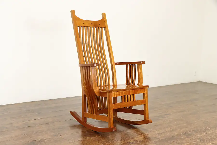 Main image of Craftsman Rocker Cherry Artisan Rocking Chair, Erving Millwork, 1985