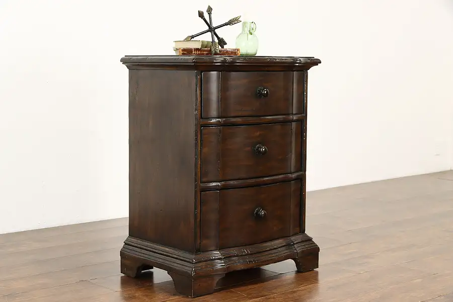 Main image of Rustic Farmhouse Vintage Nightstand, Chest or End Table, Drexel Heritage